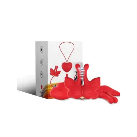 Armony - Morsetti Per Capezzoli Magnetici Con Vibrazione A Forma Di Farfalla Rossi - ARMONY STIMULATORS - Bondage | erosidea.com