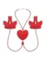 Armony - Morsetti Per Capezzoli Magnetici Con Vibrazione A Forma Di Farfalla Rossi - ARMONY STIMULATORS - Bondage | erosidea.com