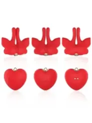 Armony - Morsetti Per Capezzoli Magnetici Con Vibrazione A Forma Di Farfalla Rossi - ARMONY STIMULATORS - Bondage | erosidea.com