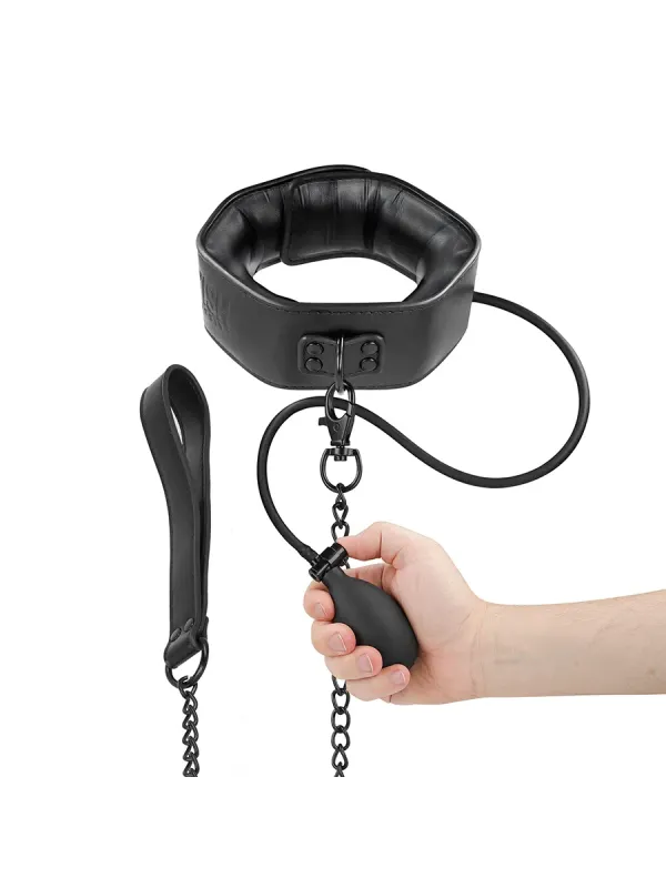 Fetish Submissive Bondage - Collare Gonfiabile Da Strangolamento Con Catena - FETISH SUBMISSIVE EXTREME - Collari e Guinzagli | erosidea.com