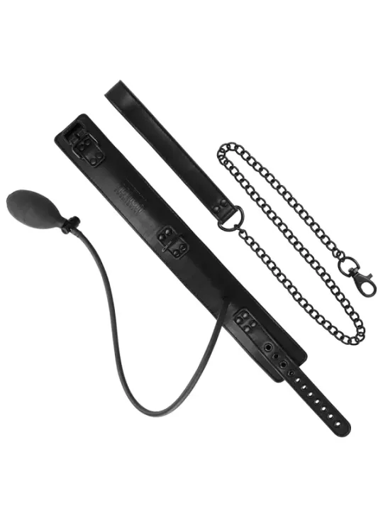 Fetish Submissive Bondage - Collare Gonfiabile Da Strangolamento Con Catena - FETISH SUBMISSIVE EXTREME - Collari e Guinzagli | erosidea.com