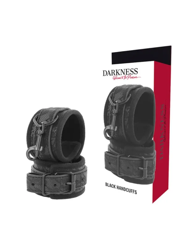 Darkness - Manette Bdsm Nere Di Lusso - DARKNESS BONDAGE - Manette e Polsini | erosidea.com