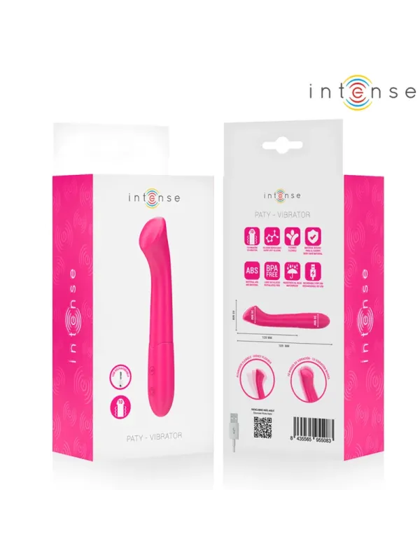 Intense - Vibratore Paty 19 Cm Flessibile 10 Vibrazioni Modello 2 Rosa - INTENSE HIGH TECH - Vibratori Anali | erosidea.com