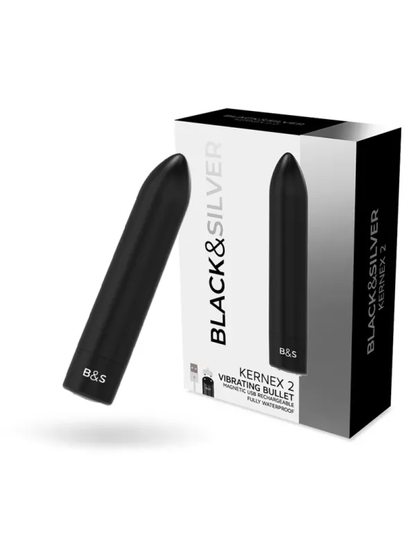 Black&Silver - Kernex 2 Proiettile Magnetico Vibrante Nero - BLACK&SILVER - Vibratori Mini | erosidea.com