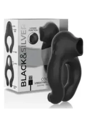 Black&Silver - Anello Vibratore In Silicone 3 Motori Ricaricabile Nero - BLACK&SILVER - Vibratori Mini | erosidea.com