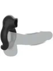 Black&Silver - Anello Vibratore In Silicone 3 Motori Ricaricabile Nero - BLACK&SILVER - Vibratori Mini | erosidea.com