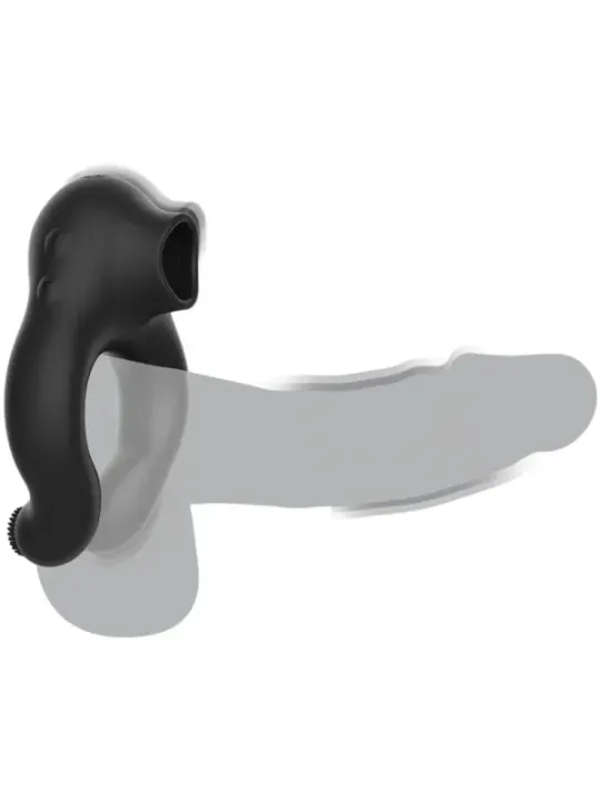 Black&Silver - Anello Vibratore In Silicone 3 Motori Ricaricabile Nero - BLACK&SILVER - Vibratori Mini | erosidea.com