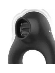 Black&Silver - Anello Vibratore In Silicone 3 Motori Ricaricabile Nero - BLACK&SILVER - Vibratori Mini | erosidea.com