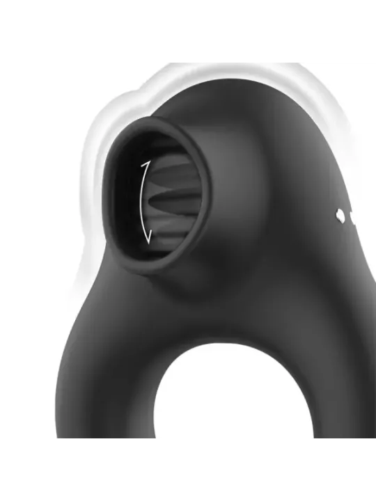 Black&Silver - Anello Vibratore In Silicone 3 Motori Ricaricabile Nero - BLACK&SILVER - Vibratori Mini | erosidea.com