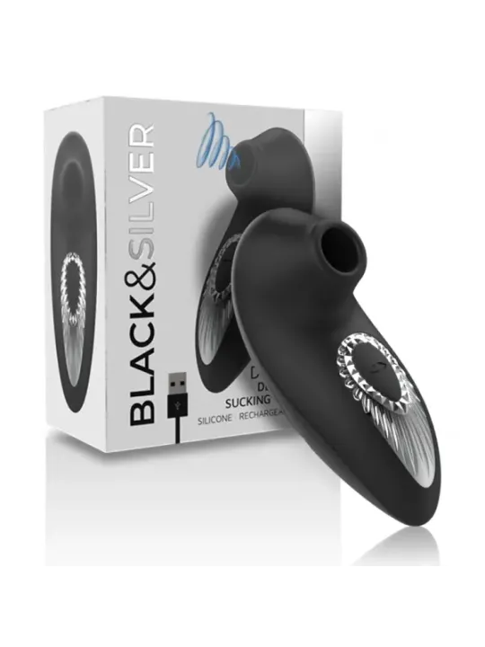 Black&Silver - Drake Deluxe Sucking Vibe Ricaricabile In Silicone Nero - BLACK&SILVER - Vibratori Mini | erosidea.com