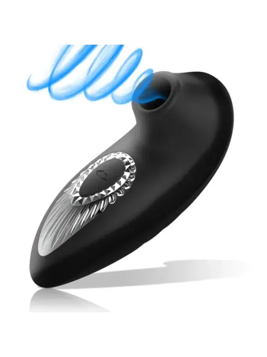 Black&Silver - Drake Deluxe Sucking Vibe Ricaricabile In Silicone Nero - BLACK&SILVER - Vibratori Mini | erosidea.com
