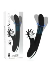 Black&Silver - Vibrazione Di Rotazione Di Bunny Storm - BLACK&SILVER - Vibratori Doppi | erosidea.com