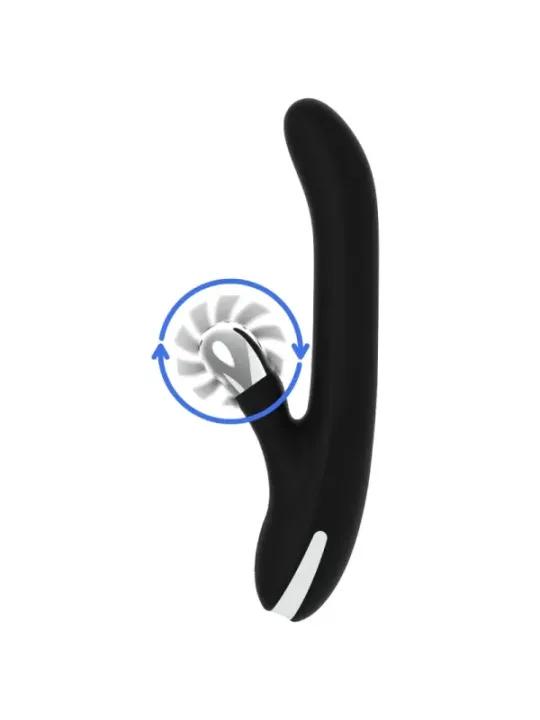 Black&Silver - Vibrazione Di Rotazione Di Bunny Storm - BLACK&SILVER - Vibratori Doppi | erosidea.com
