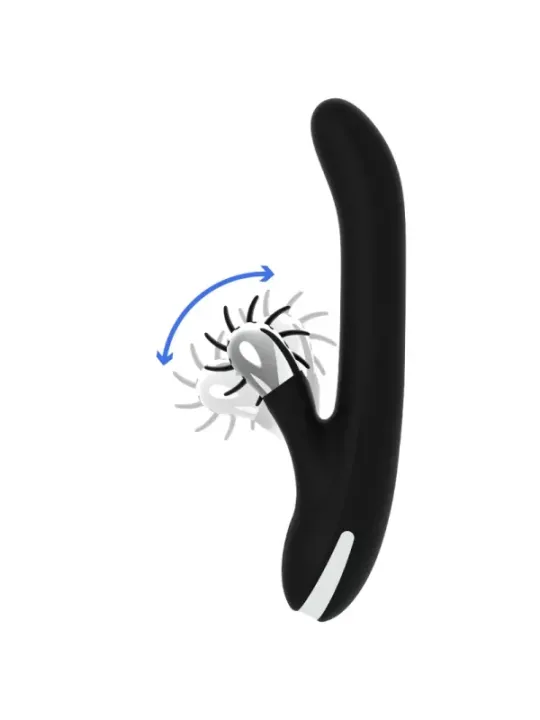 Black&Silver - Vibrazione Di Rotazione Di Bunny Storm - BLACK&SILVER - Vibratori Doppi | erosidea.com