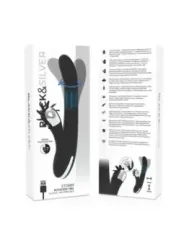 Black&Silver - Vibrazione Di Rotazione Di Bunny Storm - BLACK&SILVER - Vibratori Doppi | erosidea.com
