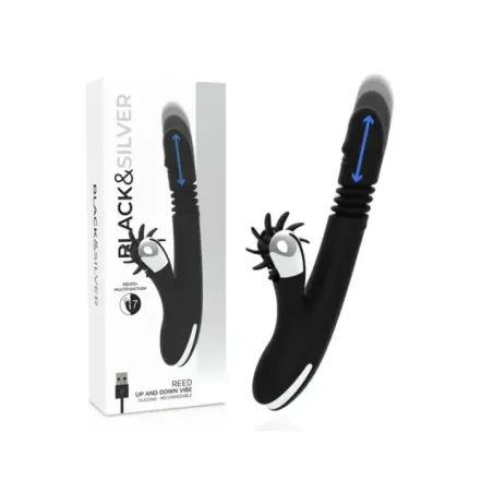 Black&Silver - Vibra Su E Gi™ Con Canna Di Coniglio - BLACK&SILVER - Vibratori Doppi | erosidea.com