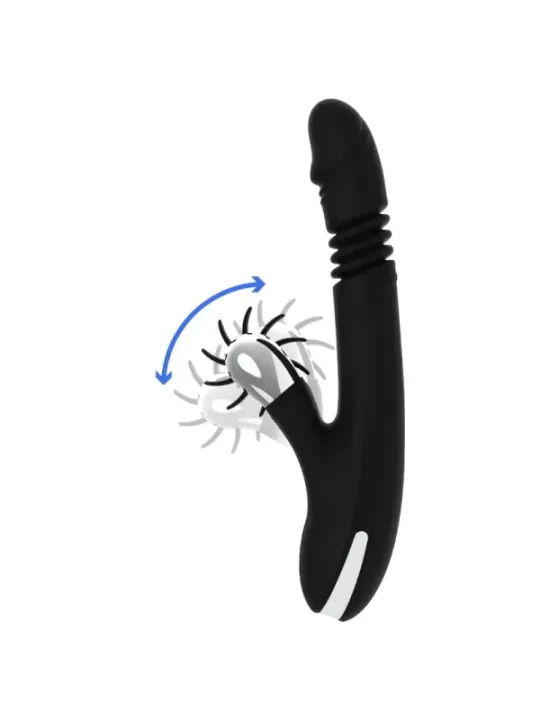 Black&Silver - Vibra Su E Gi™ Con Canna Di Coniglio - BLACK&SILVER - Vibratori Doppi | erosidea.com