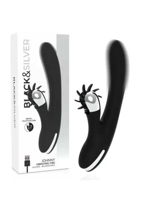 Black&Silver - Vibra Vibrante Bunny Johnny - BLACK&SILVER - Vibratori Doppi | erosidea.com