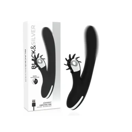 Black&Silver - Vibra Vibrante Bunny Johnny - BLACK&SILVER - Vibratori Doppi | erosidea.com