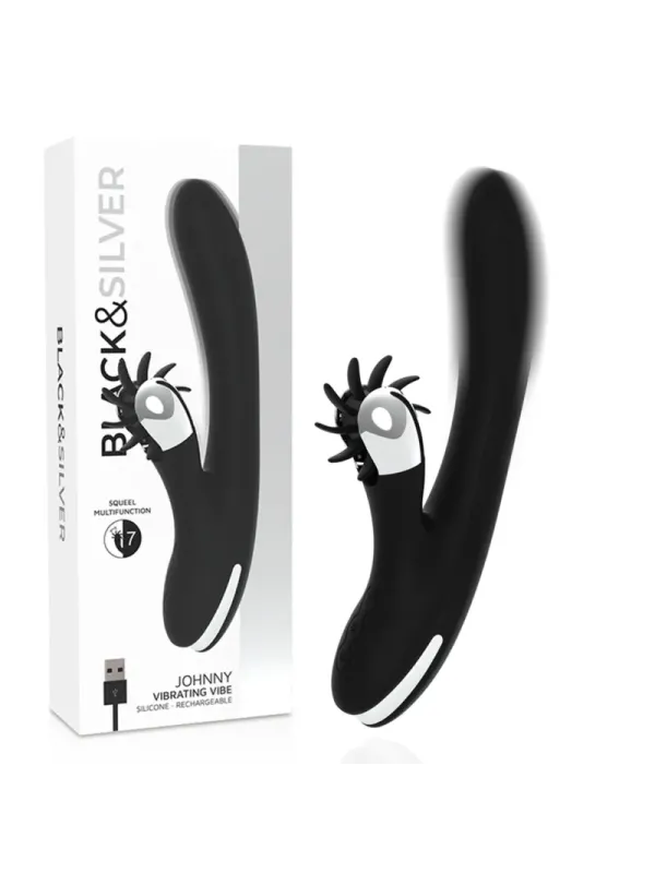Black&Silver - Vibra Vibrante Bunny Johnny - BLACK&SILVER - Vibratori Doppi | erosidea.com