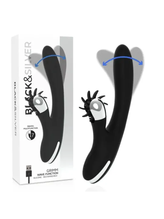 Black&Silver - Funzione Onda Bunny Grimm - BLACK&SILVER - Vibratori Doppi | erosidea.com