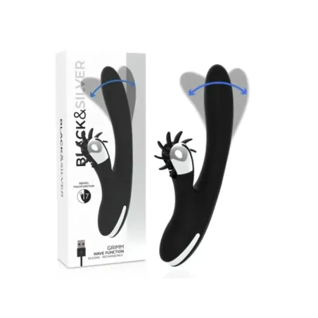 Black&Silver - Funzione Onda Bunny Grimm - BLACK&SILVER - Vibratori Doppi | erosidea.com