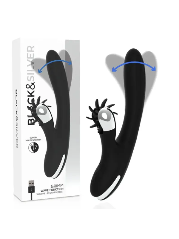 Black&Silver - Funzione Onda Bunny Grimm - BLACK&SILVER - Vibratori Doppi | erosidea.com