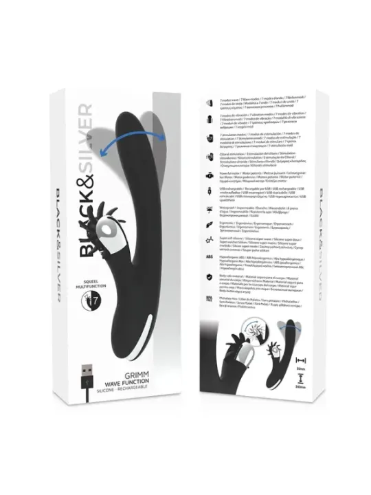 Black&Silver - Funzione Onda Bunny Grimm - BLACK&SILVER - Vibratori Doppi | erosidea.com