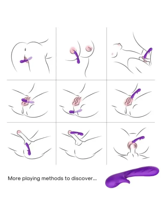Armony - Vibratore Romance Con Stimolatore Viola - ARMONY VIBRATORS - Vibratori Clitoride | erosidea.com