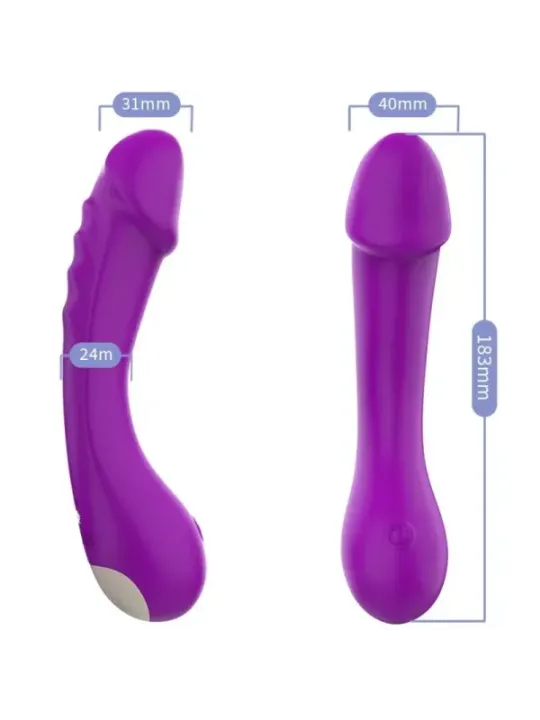 Armony - Dildo Vibratore G-Spot In Silicone Viola - ARMONY VIBRATORS - Vibratori Doppi | erosidea.com