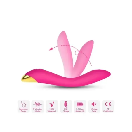 Armony - Vibratore Flamingo Multiposizione Fucsia - ARMONY VIBRATORS - Vibratori Doppi | erosidea.com