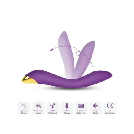 Armony - Vibratore Flamingo Multiposizione Viola - ARMONY VIBRATORS - Vibratori Doppi | erosidea.com