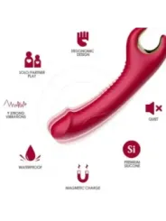 Armony - Vibratore E Rotatore Prince Dildo Rosso - ARMONY VIBRATORS - Vibratori Doppi | erosidea.com