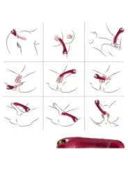 Armony - Vibratore E Rotatore Prince Dildo Rosso - ARMONY VIBRATORS - Vibratori Doppi | erosidea.com