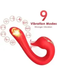 Armony - Vibratore Delfin Multiposizione Ed Effetto Calore Rosso - ARMONY VIBRATORS - Vibratori Doppi | erosidea.com