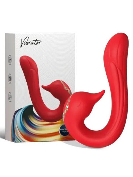 Armony - Vibratore Delfin Multiposizione Ed Effetto Calore Rosso - ARMONY VIBRATORS - Vibratori Doppi | erosidea.com