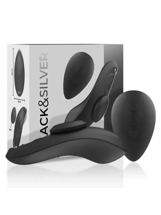 Black&Silver - Pantalone Vibratore In Silicone Ricaricabile Preston Nero - BLACK&SILVER - Vibratori | erosidea.com