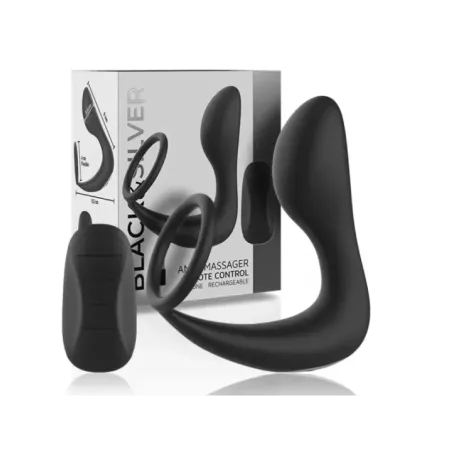 Black&Silver - Massaggiatore Anale Con Telecomando Ricaricabile In Silicone Nero - BLACK&SILVER - Vibratori | erosidea.com