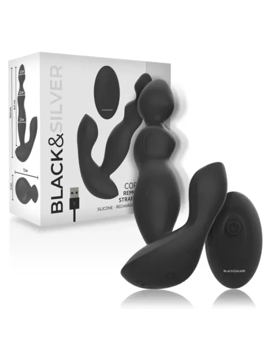 Black&Silver - Telecomando In Silicone Plug Anale Cora - BLACK&SILVER - Vibratori | erosidea.com