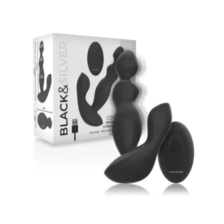 Black&Silver - Telecomando In Silicone Plug Anale Cora - BLACK&SILVER - Vibratori | erosidea.com