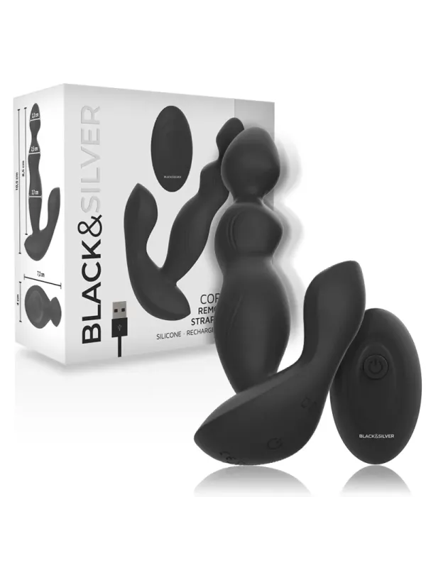 Black&Silver - Telecomando In Silicone Plug Anale Cora - BLACK&SILVER - Vibratori | erosidea.com