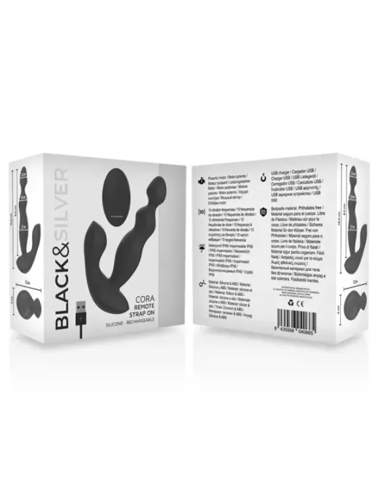 Black&Silver - Telecomando In Silicone Plug Anale Cora - BLACK&SILVER - Vibratori | erosidea.com