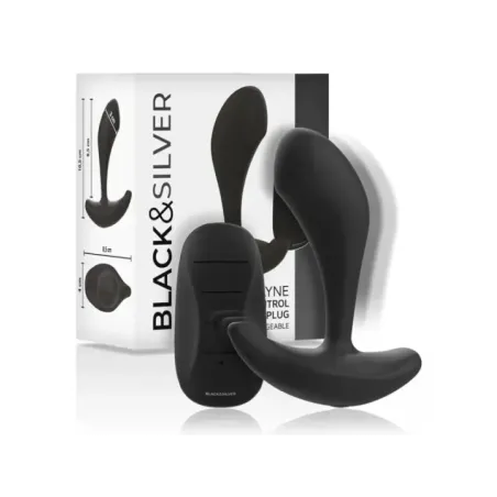 Black&Silver - Telecomando In Silicone Plug Anale Dwayne - BLACK&SILVER - Vibratori | erosidea.com