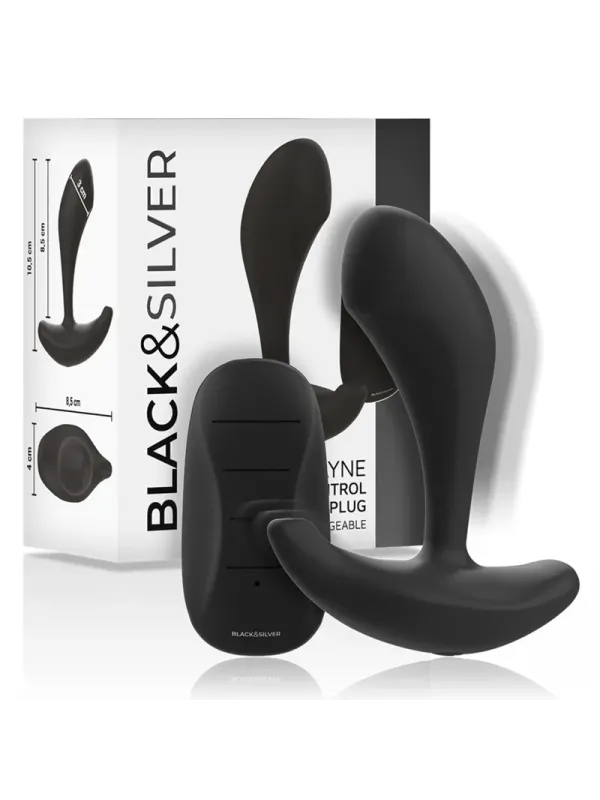 Black&Silver - Telecomando In Silicone Plug Anale Dwayne - BLACK&SILVER - Vibratori | erosidea.com