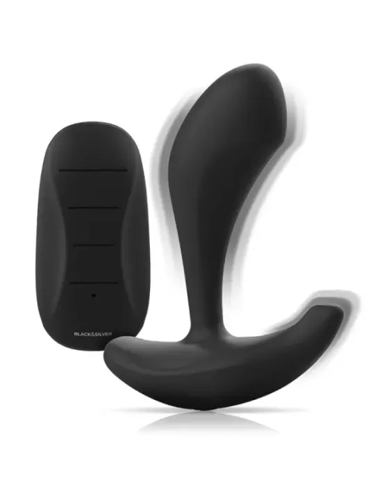 Black&Silver - Telecomando In Silicone Plug Anale Dwayne - BLACK&SILVER - Vibratori | erosidea.com