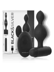 Black&Silver - Telecomando Telecomando Con Plug Anale In Silicone Piccolo Tucker - BLACK&SILVER - Vibratori | erosidea.com