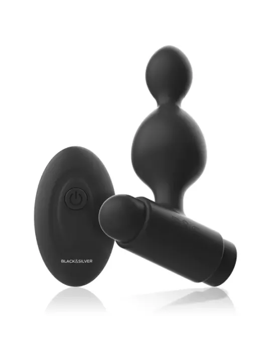 Black&Silver - Telecomando Telecomando Con Plug Anale In Silicone Piccolo Tucker - BLACK&SILVER - Vibratori | erosidea.com
