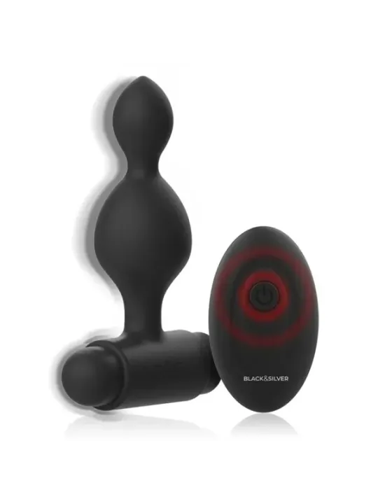 Black&Silver - Telecomando Telecomando Con Plug Anale In Silicone Piccolo Tucker - BLACK&SILVER - Vibratori | erosidea.com
