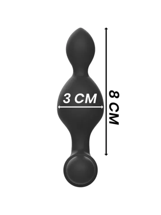 Black&Silver - Telecomando Telecomando Con Plug Anale In Silicone Piccolo Tucker - BLACK&SILVER - Vibratori | erosidea.com