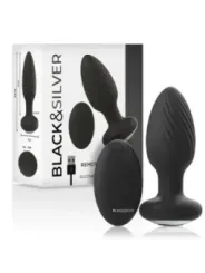 Black&Silver - Telecomando Rotatore Anale In Silicone Con Tappo Pozzetti - BLACK&SILVER - Vibratori | erosidea.com